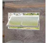 ZHENCHAO Ventana Rectangular giratoria de Vidrio para privacidad con Marco de Aluminio y burlete, 60, 70, 80, 90 y 100 cm, para cobertizo, con Montaje Empotrado para iluminación y ventilaci