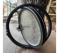 ZHENCHAO Ventana Redonda de Vidrio Templado giratoria 360° para cobertizo, Ventana ventilada giratoria de Repuesto para Interiores, Ventana de Ojo de Buey pivotante de Aluminio, para baño,