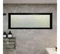 ZHENCHAO Ventana Tipo Hangar, Ojo de Buey de Vidrio de Seguridad, giratoria 360°, corredera con manija para baño, Cocina, Dormitorio, Sala de Estar, Ventana de ventilación Decorativa (Negro