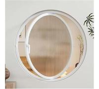 ZHENCHAO Ventana Totalmente giratoria Fabricada en Vidrio Resistente a los arañazos y aleación de Aluminio, Ventana Decorativa con Manilla (Blanca, 50 cm).