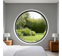 ZHENCHAO Ventanas Redondas para cobertizo, Ventana de Ojo de Buey con Vidrio Templado, Ventana giratoria de 360°, Ventana corredera con manija para baño, Cocina, Dormitorio y Sala de Estar,