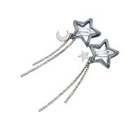 ZHENGCI 1 par de horquillas hechas a mano con flecos brillantes para el pelo, accesorio para el pelo de estrella para niñas