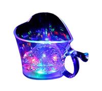 ZHENGCI Taza de color cambiante con forma de corazón con luz LED, vasos coloridos para beber, copas de vino, textura de polipropileno, adecuada para vino