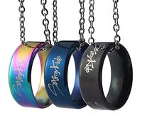 ZHENGGE Pack de 3 Mercancía de Stray Kids Kpop con Anillo y Collar, Joyería de Acero Inoxidable Stray Kids para Regalos