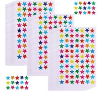 Zhenghebuy 2100PCS/30 Hojas Pegatinas de Estrellas,Mini Adhesivas de Recompensa Estrellas Adhesivas,Coloridas Pegatinas Autoadhesivas Estrellas para Profesores,Estudiantes,Manuales(13 mm)