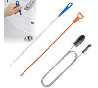 Zhenghebuy Herramientas de Desbloqueo de Drenaje,3 Piezas Desatascador de Tuberías y Fregadero,Cepillo de Limpieza de Tuberías para Baños,Cocinas