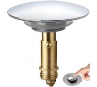 Zhenghebuy Pop Up Tapón de Fregadero 66mm,Tapon Lavabo Click Clack,Válvula Pop Up de Cobre Cromado,Tapón Desplegable de Clic para Baño,Cocina