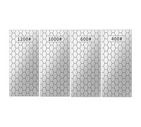 ZHENGJING Conjunto de Piedras fijas de Diamante, 400/600/1000/1200 Conjunto de Piedra de afilar con Diamante súper Afilado para Herramientas de Piel de afilar de Cocina