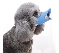 ZHENGJING Juego de boca de pato con forma de boca de perro llamado mascota, material de silicona a prueba de mordeduras, cómodo y boca con correas ajustables, mejor para evitar mordeduras, azul, L