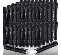 Zhengmy Juego de 100 linternas de bolsillo a granel LED compactas a granel pequeñas EDC Pen Light con clip extraíble linternas para el hogar camping emergencia al aire libre, batería AAA no incluida