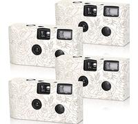 Zhengmy Paquete de 4 cámaras Desechables para Boda, 34 mm, de un Solo Uso, con Flash y Correa de Mano, para reuniones únicas, Bodas, Aniversarios, Viajes, Campamento, Fiesta (Estilo Fresco)