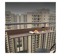 ZHENGQIAN Mesa Balcon Plegable,Mesa terraza Plegable,Decoración de barandilla de Porche de Patio,Se pliega a Tan Solo 9 cm,Se Adapta a Varios Tipos de barandillas(L60*w27cm/L23.6*W10.6IN)