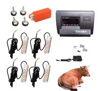 zhenmaster Báscula industrial para granjas, célula de carga 4409lbs, pantalla LED con funciones tare y totalización, IP68, exactitud C3, para ganado bovino, porcino y ovino