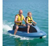 zhenmaster Bote Eléctrico Motorizado Hinchable, Barco Motor Hinchable para 2 Personas, Mando de 10 Velocidades, Capacidad 200kg, Diseño Plegable Que Proporciona Emocionante Propulsión Acuática