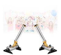 zhenmaster Cañón de Confeti Duradero de Acero Inoxidable - Pack de 2 Lanzador Eléctrico de Confeti 150W con Mando a Distancia Inalámbrico con Ángulo Ajustable Para Bodas, Fiestas, Escenarios