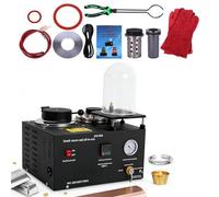 zhenmaster Máquina De Fundición Al Vacío De Alta Resistencia Para Fundición, Horno De Fusión De Metales De 3kg, 1750W 1250°C Para Fundir Oro, Fundición Para Joyería Con Crisol De Grafito