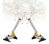 zhenmaster Pack de 2 - Cañón de Confeti Profesional - Control Remoto Inalámbrico Lanzador Eléctrico de Confeti para Eventos Ángulo Ajustable Para Escenario, Ambiente Festivo