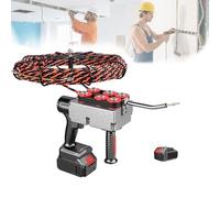 zhenmaster Pasacables profesional eléctrico con batería - Apto para 12 curvas de 90° - Ideal para reformas, redes y obras - Cable de acero 15/30 m(37500mah,30m-line)