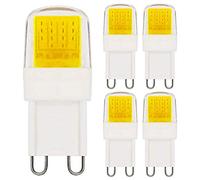 ZHENMING Bombilla G9 LED Blanco Frío 2W Equivalente a 10W 15W 20W Bombilla Halógena, Tipo Corto Regulable 230V 6000K, 5 unidades