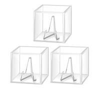 ZHENNB Caja de acrílico para objetos pequeños, organizadores adecuados para anillos y púas para coleccionistas y entusiastas de la música, organizadores de joyas