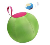 ZHENNB Juguete de perro resistente para entrenamiento en el patio trasero, pelota inflable interactiva con campanas para mascotas