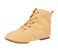 ZHENSI Botas De Jazz para Mujer Zapatos De Baile con Suela Dividida De Goma De Lona para Interiores Y Exteriores,Marrón,38 EU