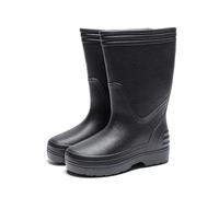ZHENSI Botas De Lluvia Antideslizantes Hombre Zapatos De Caña Alta para Servicio De Alimentos EVA Impermeables Sin Cordones para Cocina Y Huerto,Negro,43 EU