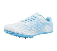 ZHENSI Zapatillas De Atletismo con Clavos Hombre Zapatillas De Carreras De Velocidad Zapatillas para Mujer Y Niño Zapatillas De Salto Ligeras Y Transpirables,Azul,37 EU