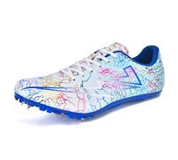 ZHENSI Zapatillas De Atletismo con Clavos para Niños Hombres Y Mujeres Ligeras para Carreras Y Sprint,Azul,34 EU