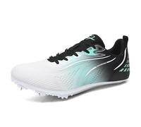 ZHENSI Zapatillas De Atletismo para Hombre Mujer Y Niño con Clavos De Malla Cómodas para Saltar Y Correr,Verde,35 EU