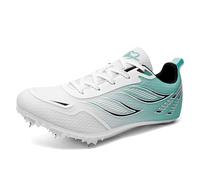 ZHENSI Zapatillas De Atletismo para Hombre Mujer Y Niño con Clavos para Carreras Saltos Y Velocidad,Verde,42 EU