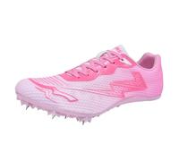 ZHENSI Zapatillas De Atletismo para Hombre Mujer Y Niño con Clavos para Correr Carreras Profesionales para Saltar Y Sprint,Rosado,37 EU