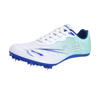 ZHENSI Zapatillas De Atletismo para Hombre Mujer Y Niño con Clavos para Correr Carreras Profesionales para Saltar Y Sprint,Azul,33 EU