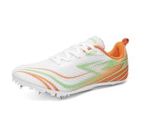 ZHENSI Zapatillas De Atletismo para Hombre Y Mujer con 8 Clavos Zapatillas Profesionales para Correr Saltar Y Competir,Naranja,42 EU