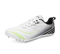 ZHENSI Zapatillas De Atletismo para Hombre Y Mujer con 8 Clavos Zapatillas Profesionales para Correr Saltar Y Competir,Negro,39 EU