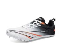 ZHENSI Zapatillas De Atletismo para Hombre Y Mujer Zapatillas De Carreras De Velocidad con Clavos Ligeras Y Profesionales para Saltar,Negro,45 EU