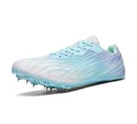 ZHENSI Zapatillas De Atletismo Unisex para Niños Profesionales con Clavos De Malla Cómodas para Carreras De Velocidad,Azul,37 EU