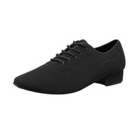 ZHENSI Zapatos De Baile De Salón para Hombre Suela De Cuero Zapatos Latinos Modernos con Cordones Tacón Bajo para Escenario De Tango En Interiores,Negro,44 EU