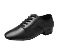 ZHENSI Zapatos De Baile para Hombre Tacón Bajo Oxford Zapatos De Salón Modernos Latinos,Negro,44 EU