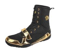 ZHENSI Zapatos De Boxeo Hombre, Botas De Lucha Libre Zapatillas De Fitness Botas Altas Y Ligeras Antideslizantes para Entrenamiento En Interiores,Negro,42.5 EU