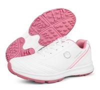 ZHENSI Zapatos De Golf Mujer, Zapatillas De Entrenamiento De Golf Ligeras Cómodas Y Sin Clavos Calzado Deportivo Antideslizante para Exteriores,Rosado,38 EU