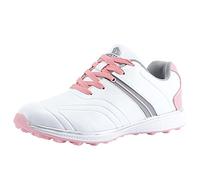 ZHENSI Zapatos De Golf para Mujer, Zapatos De Entrenamiento De Golf Casuales Sin Pinchos Cómodos Antideslizantes para Niña,Rosado,37 EU