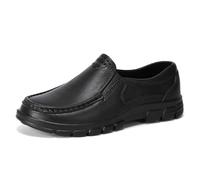 ZHENSI Zapatos De Trabajo Antideslizantes para Hombre Mocasines De Chef De Cocina Impermeables Y Ligeros para Restaurante,Negro,43 EU
