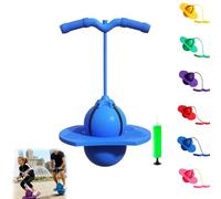 ZHENWO Balance Jumping Ball, Safe Bouncing Pogo Jumper with Handle, Bouncing Jump Ball Board for Indoor Outdoor Play, Balance Training, Coordination and Fitness Fun (Blue)