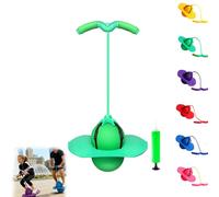 ZHENWO Balance Jumping Ball, Safe Bouncing Pogo Jumper with Handle, Bouncing Jump Ball Board for Indoor Outdoor Play, Balance Training, Coordination and Fitness Fun (Green)