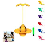 ZHENWO Balance Jumping Ball, Safe Bouncing Pogo Jumper with Handle, Bouncing Jump Ball Board for Indoor Outdoor Play, Balance Training, Coordination and Fitness Fun (Yellow)