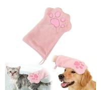 ZHENWO Pet Cleaning Towels Gloves, Dog Cleaning Towels Glove for Dogs and Cats,Microfibre Dog Towel, Pet Hair Glove,Cute Cat Paw Gloves Towel,Cute Cats Paw Soft Towel for Wash Pets (Grey)