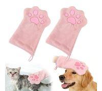 ZHENWO Pet Cleaning Towels Gloves, Dog Cleaning Towels Glove for Dogs and Cats,Microfibre Dog Towel, Pet Hair Glove,Cute Cat Paw Gloves Towel,Cute Cats Paw Soft Towel for Wash Pets (2 Blue)