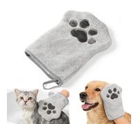 ZHENWO Pet Cleaning Towels Gloves, Dog Cleaning Towels Glove for Dogs and Cats,Microfibre Dog Towel, Pet Hair Glove,Cute Cat Paw Gloves Towel,Cute Cats Paw Soft Towel for Wash Pets (2 Pink)