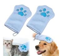 ZHENWO Pet Cleaning Towels Gloves, Dog Cleaning Towels Glove for Dogs and Cats,Microfibre Dog Towel, Pet Hair Glove,Cute Cat Paw Gloves Towel,Cute Cats Paw Soft Towel for Wash Pets (Pink)